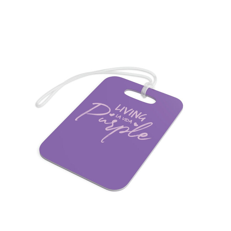 LIVING LA VIDA PURPLE TAG