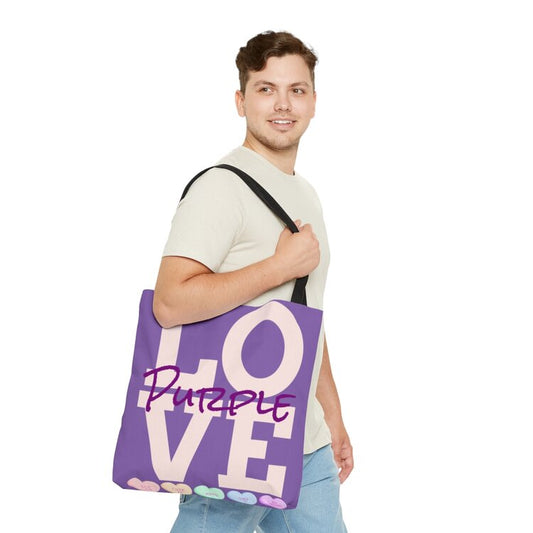 LOVE PURPLE TOTE